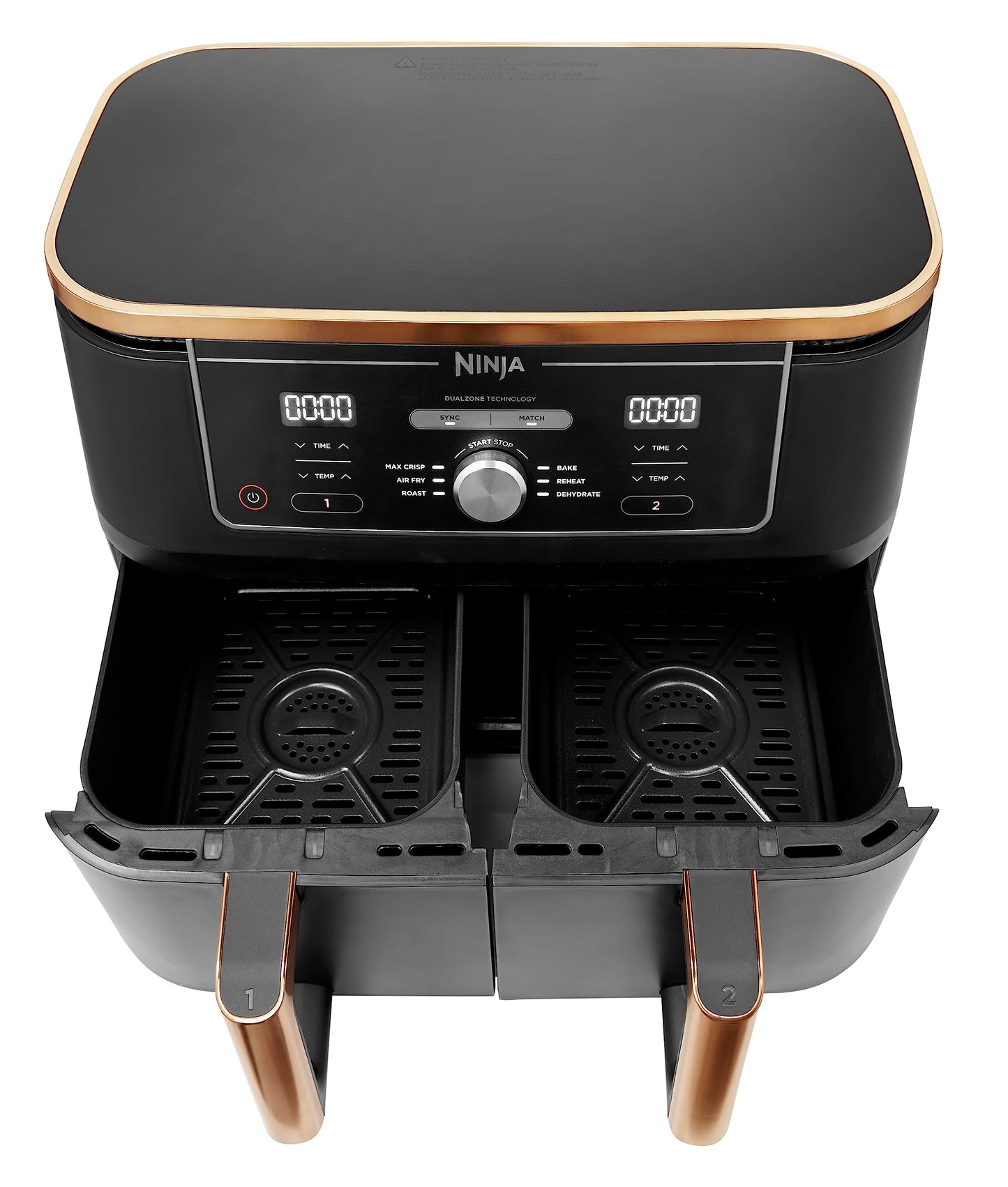 MAX Dual Zone Air Fryer, Tongs, 2 Drawers, 9.5L, 6-in-1