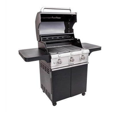 Deluxe Black 3-Burner Grill