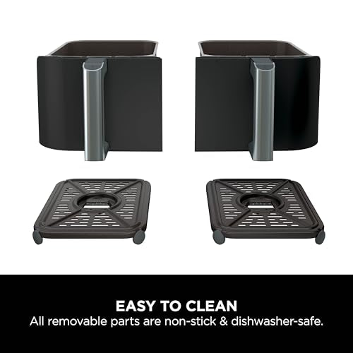 Dual Zone Digital Air Fryer, 2 Drawers, 7.6L, 4-in-1