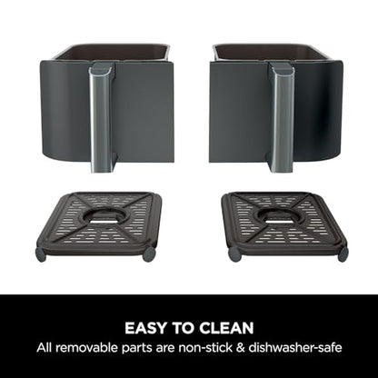 MAX Dual Zone Digital Air Fryer, 2 Drawers, 9.5L, 6-in-1
