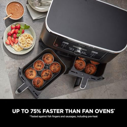 MAX Dual Zone Digital Air Fryer, 2 Drawers, 9.5L, 6-in-1