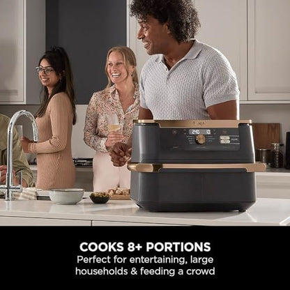 Air Fryer, Dual Zone with Removable Divider, Large 10.4L Drawer, 7-in-1