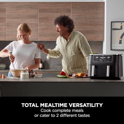 MAX Dual Zone Digital Air Fryer, 2 Drawers, 9.5L, 6-in-1