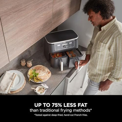 MAX Dual Zone Digital Air Fryer, 2 Drawers, 9.5L, 6-in-1