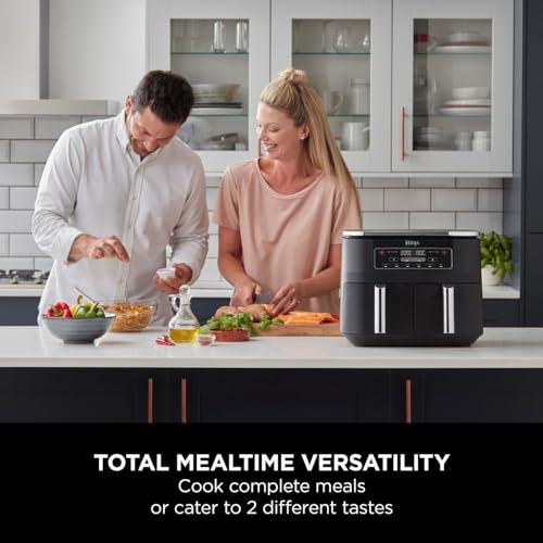 Dual Zone Digital Air Fryer, 2 Drawers, 7.6L, 6-in-1