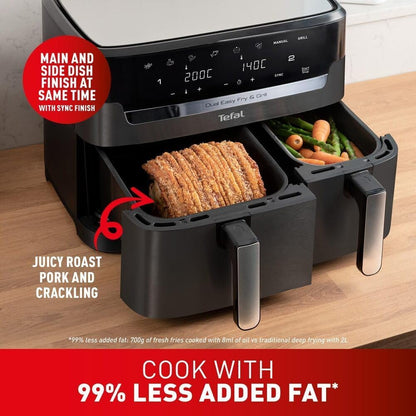 Dual Zone Digital Air Fryer, 2 Drawers, 8.3L, 8-in-1