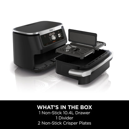 Air Fryer, Dual Zone with Removable Divider, Large 10.4L Drawer, 7-in-1