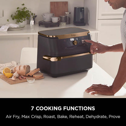 Air Fryer, Dual Zone with Removable Divider, Large 10.4L Drawer, 7-in-1
