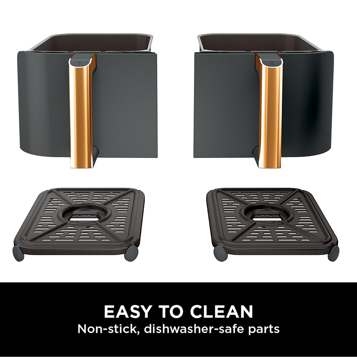 MAX Dual Zone Air Fryer, Tongs, 2 Drawers, 9.5L, 6-in-1