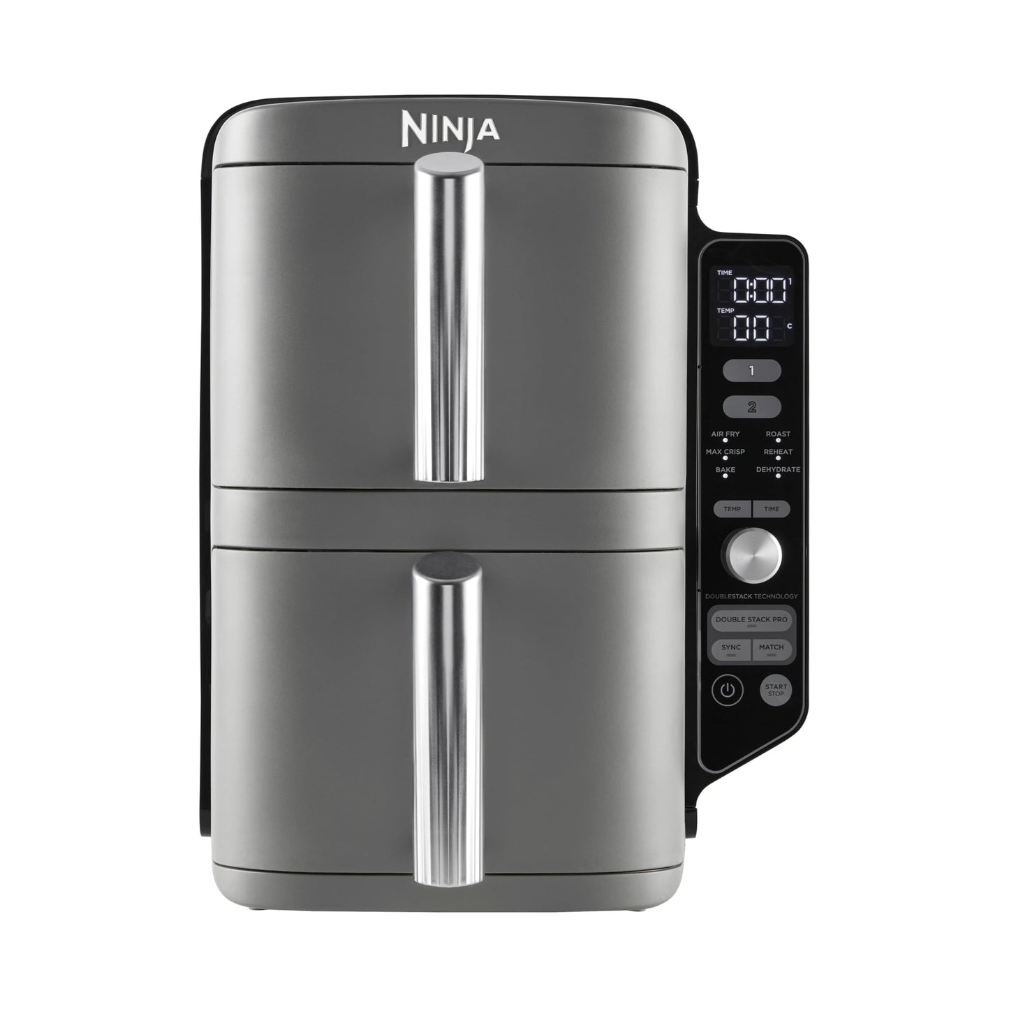 XL Air Fryer, Vertical Dual Drawer AirFryer with 4 cooking levels