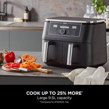 MAX Dual Zone Digital Air Fryer, 2 Drawers, 9.5L, 6-in-1