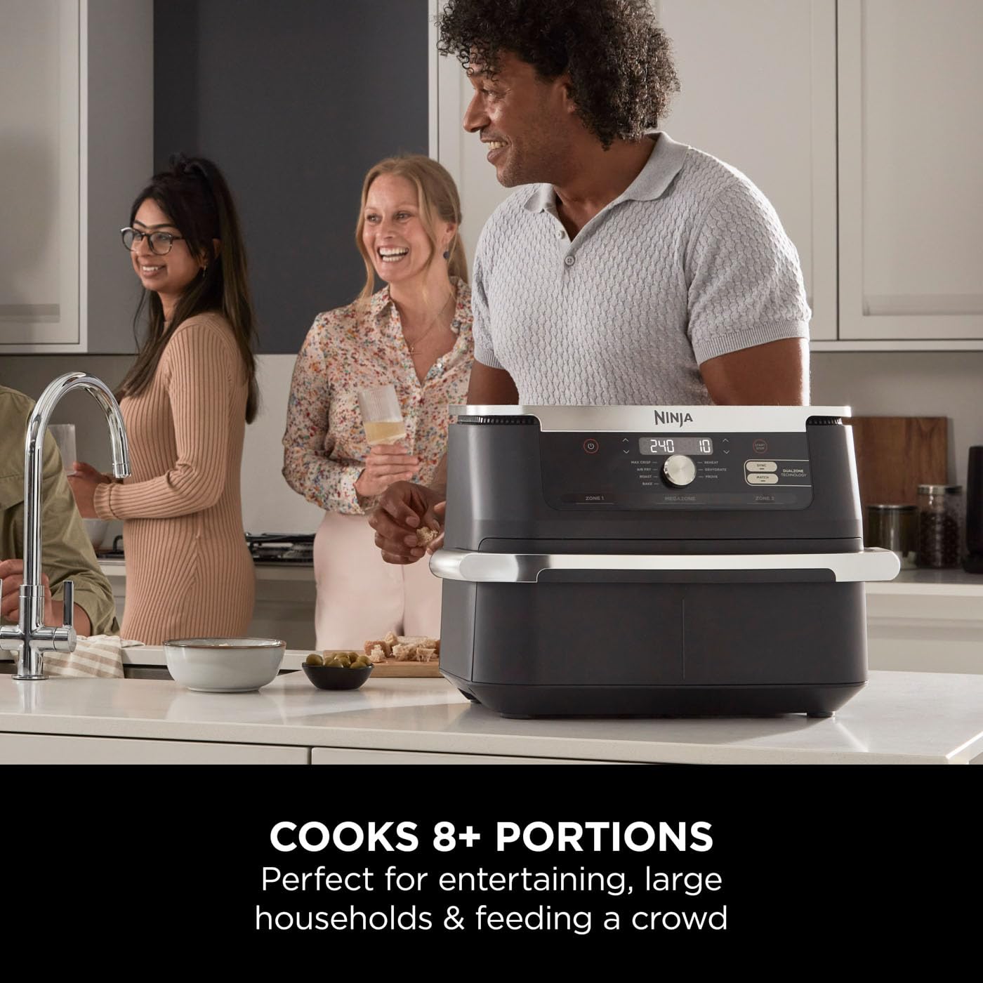 Air Fryer, Dual Zone with Removable Divider, Large 10.4L Drawer, 7-in-1