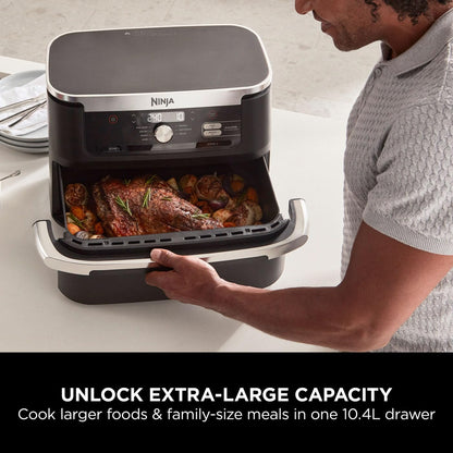 Air Fryer, Dual Zone with Removable Divider, Large 10.4L Drawer, 7-in-1