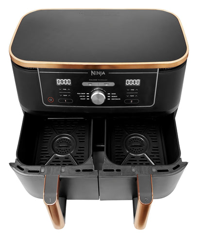 MAX Dual Zone Air Fryer, Tongs, 2 Drawers, 9.5L, 6-in-1