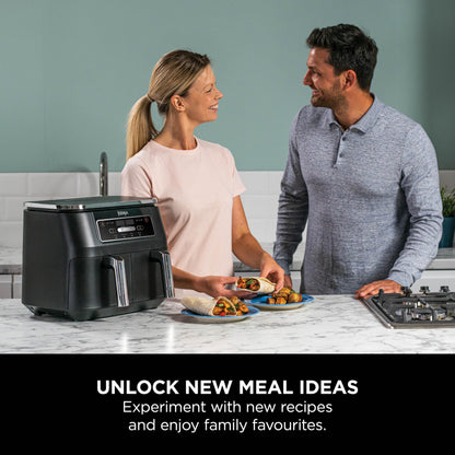 Dual Zone Digital Air Fryer, 2 Drawers, 7.6L, 4-in-1