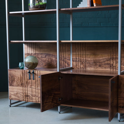 Walnut Shelving Unit, Novo