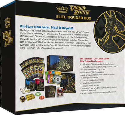 Pokémon TCG: Sword & Shield Crown Zenith Elite Trainer Box (ETB)