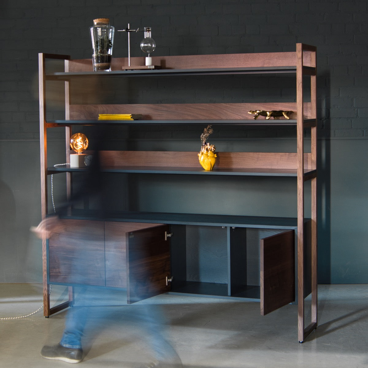 Walnut Shelving Unit, Moi