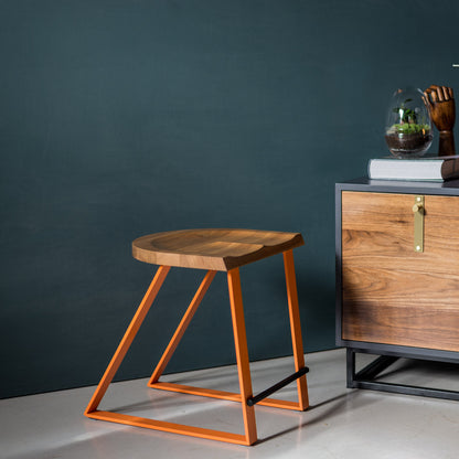 Oak Dining Stool, Angle