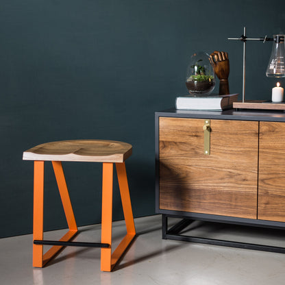Oak Dining Stool, Angle
