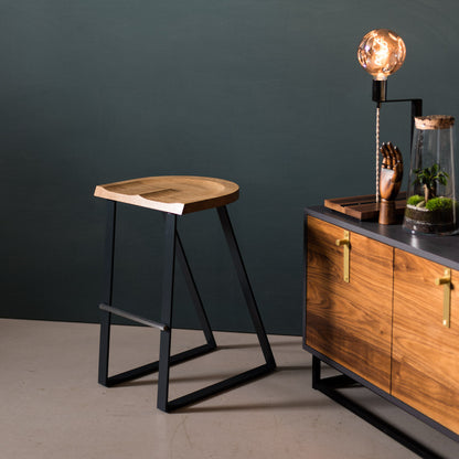 Oak Counter Stool, Angle