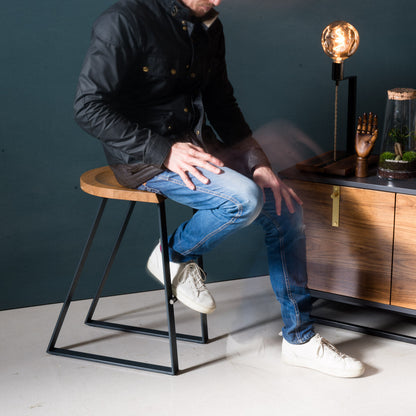 Oak Counter Stool, Angle
