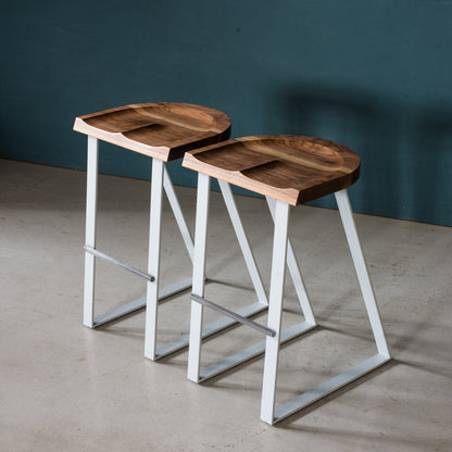 Walnut Counter Stool, Angle
