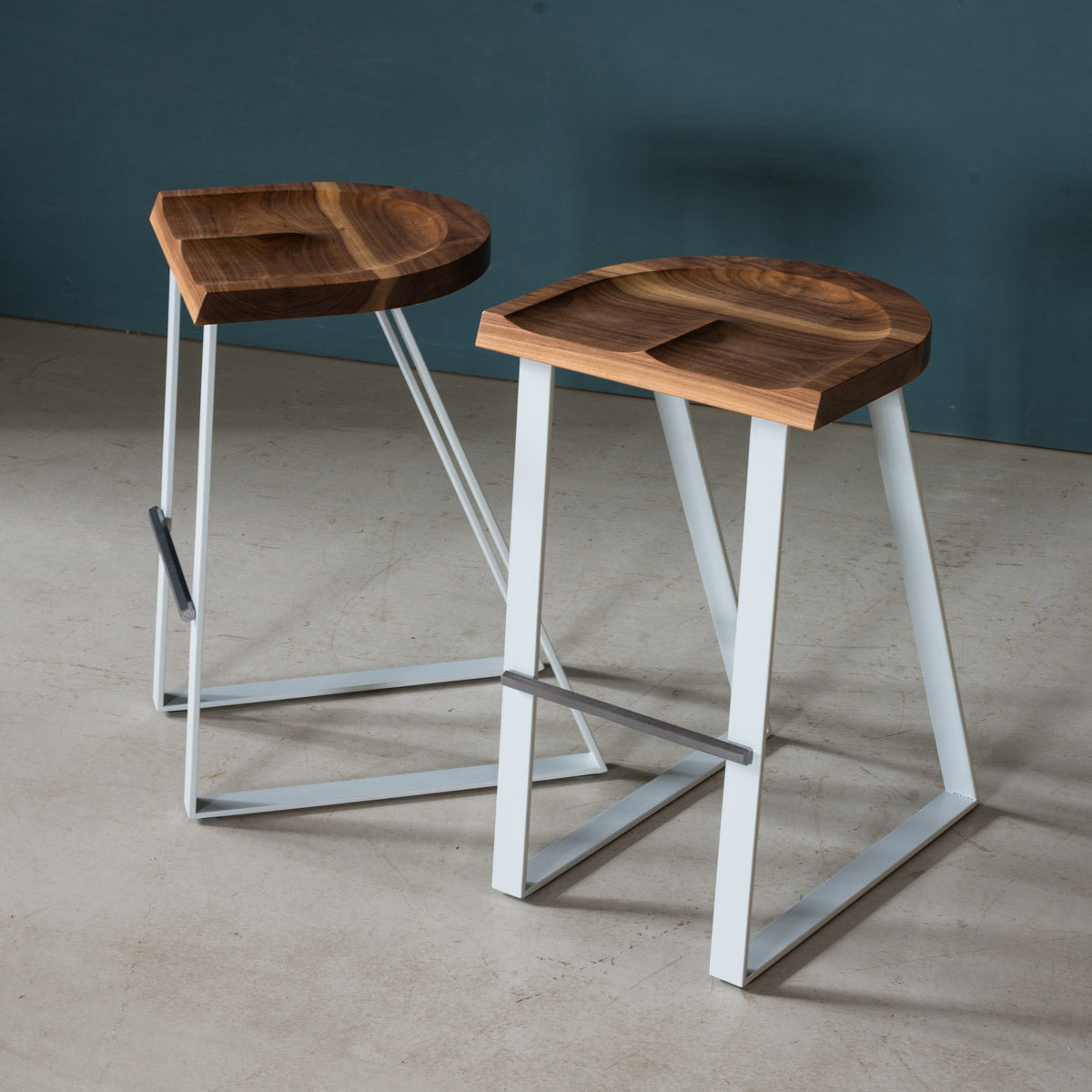 Walnut Counter Stool, Angle