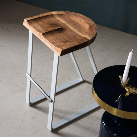 Walnut Counter Stool, Angle