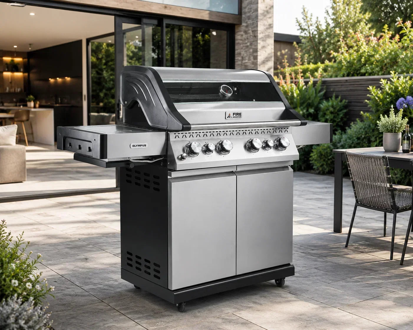 Olympus 6-Burner Stainless Steel Gas BBQ