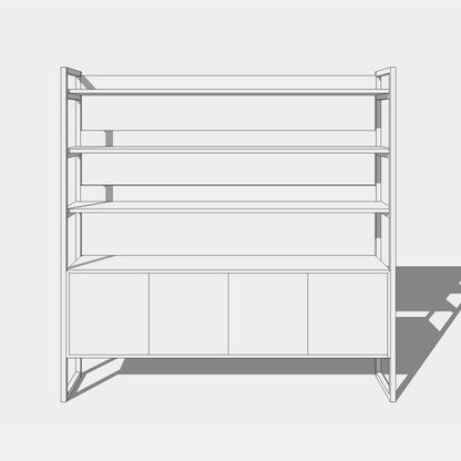 Walnut Shelving Unit, Moi
