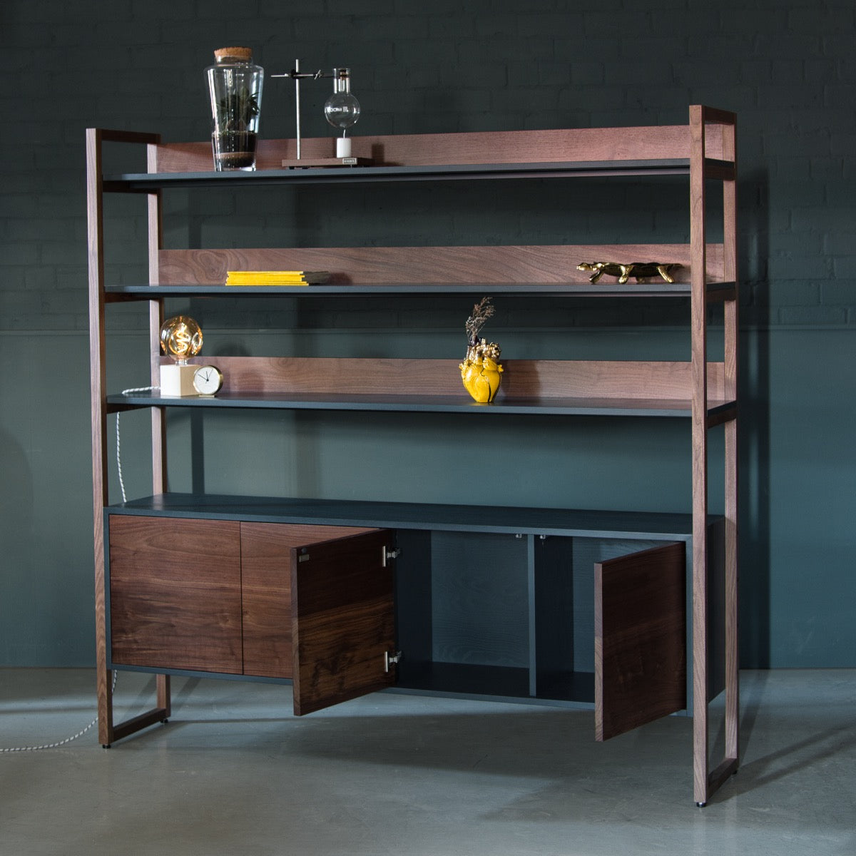Walnut Shelving Unit, Moi