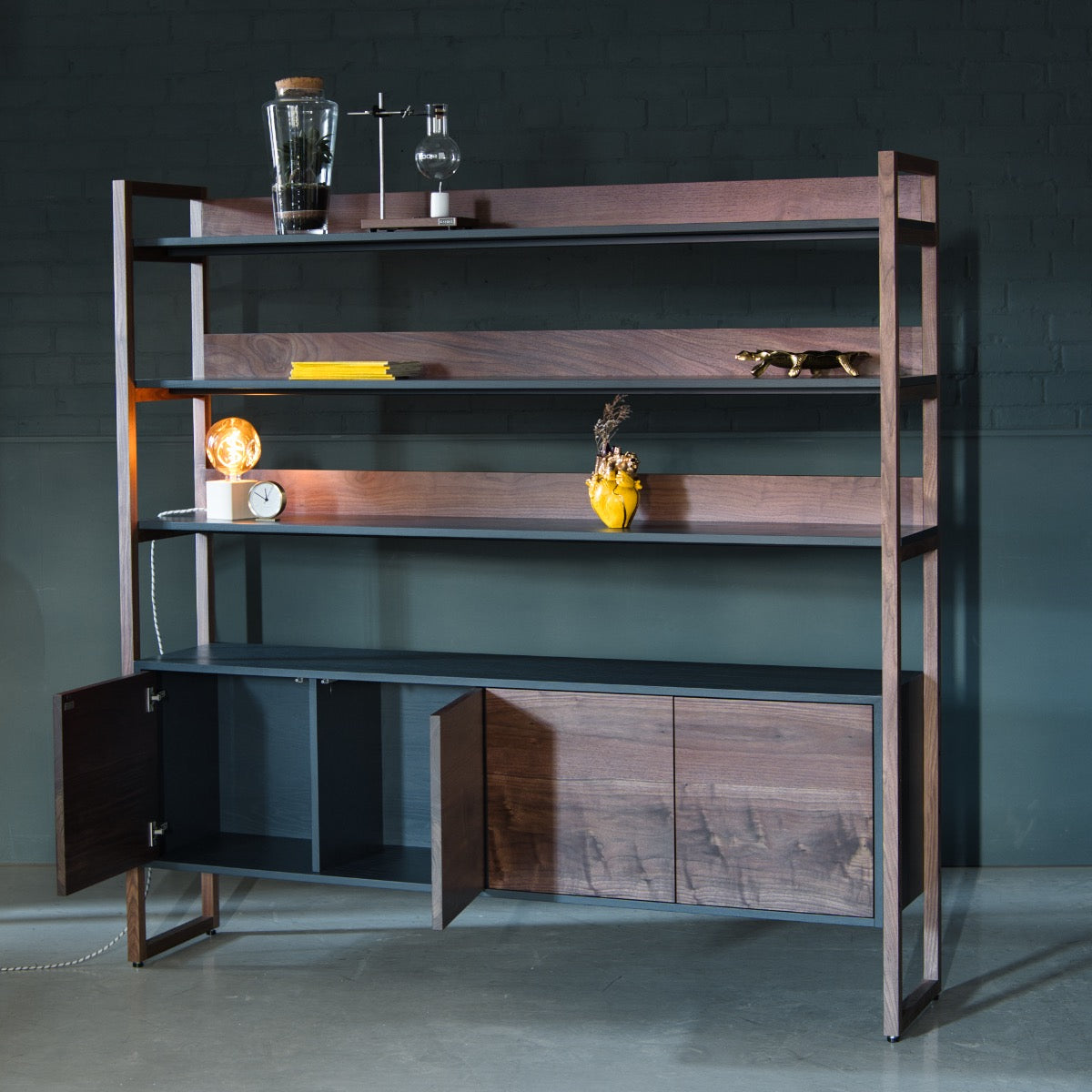 Walnut Shelving Unit, Moi
