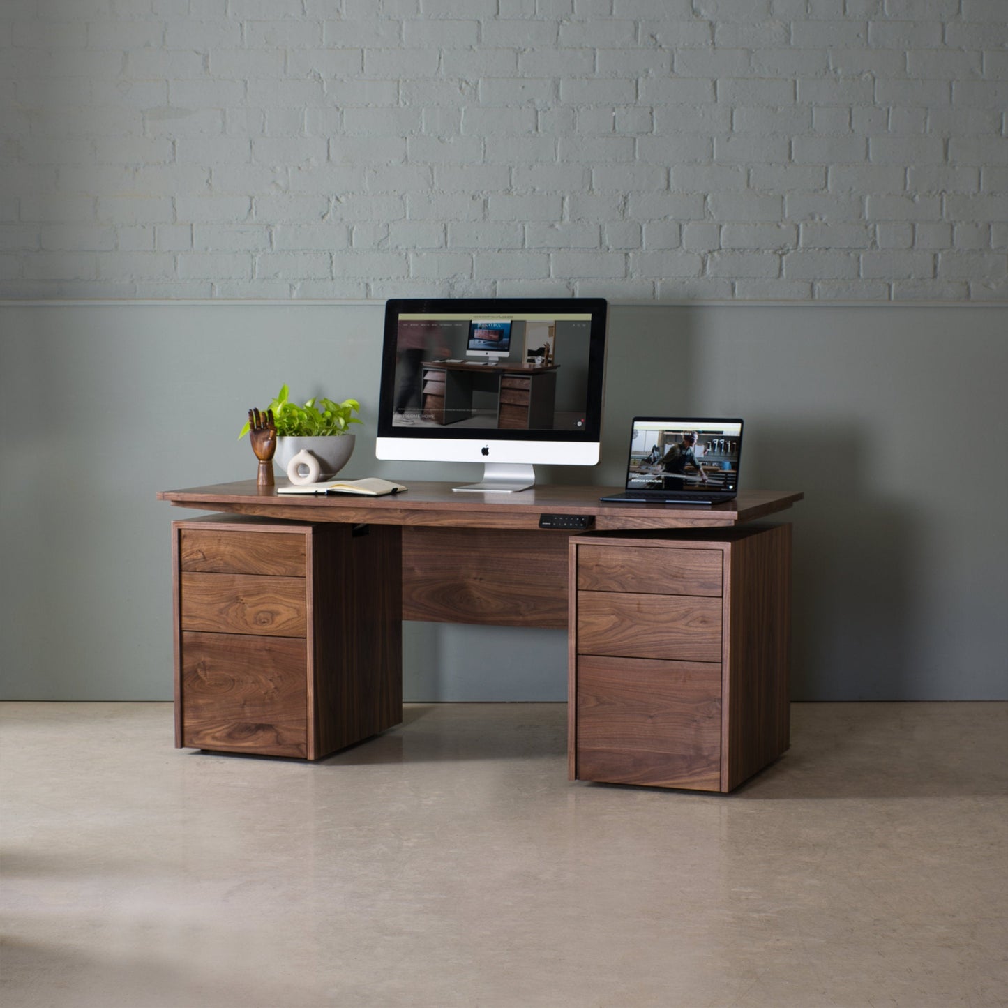Walnut Sit-Stand Desk, Hale