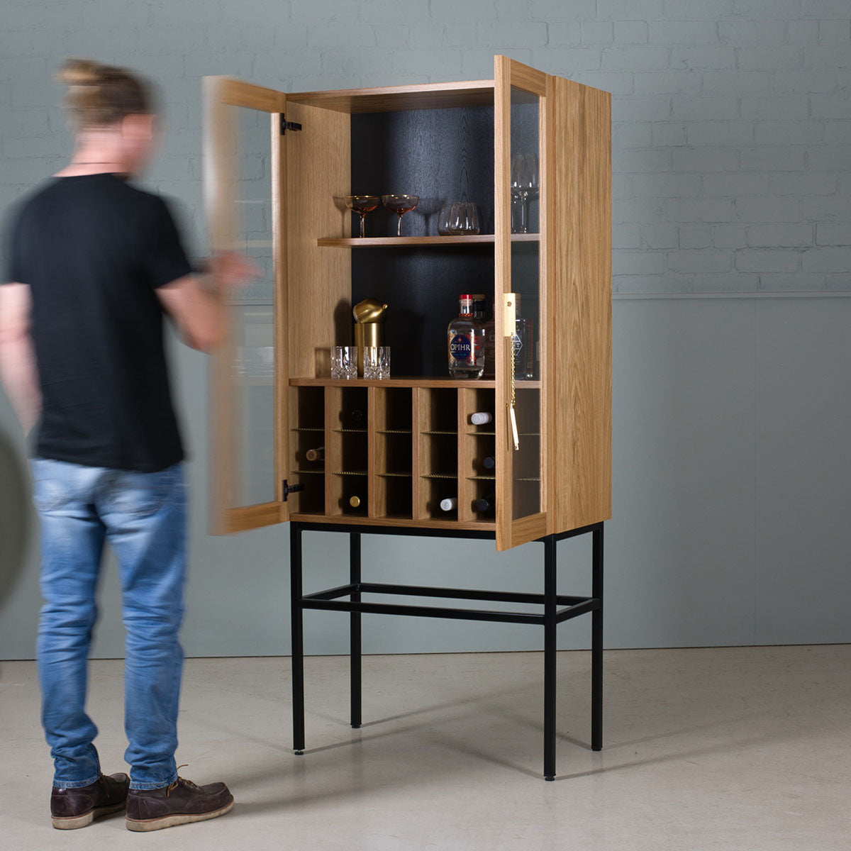 Oak Drinks Cabinet