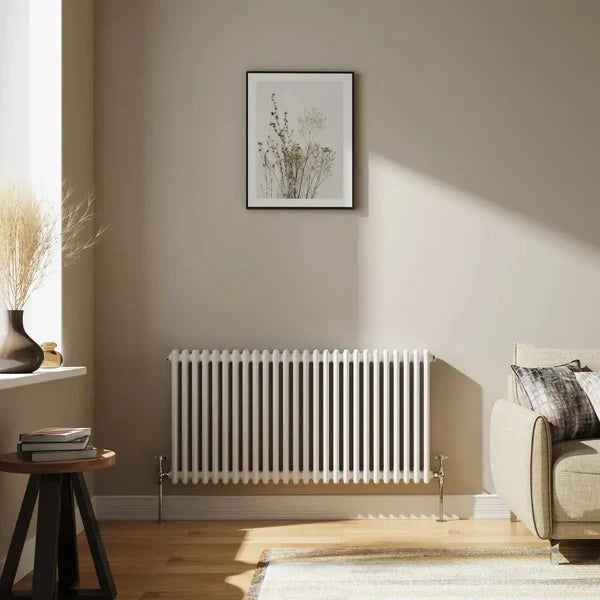 Ferentino Traditional Horizontal Column Radiator - White