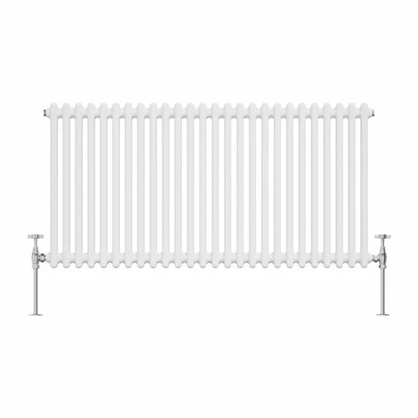 Ferentino Traditional Horizontal Column Radiator - White
