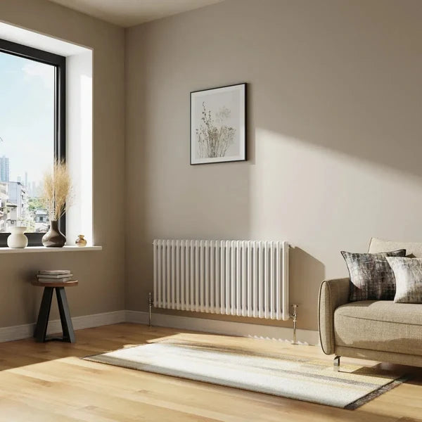 Ferentino Traditional Horizontal Column Radiator - White