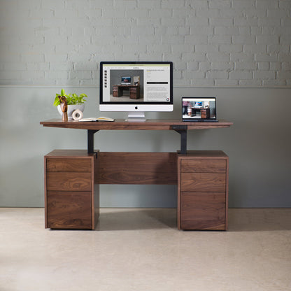 Walnut Sit-Stand Desk, Hale