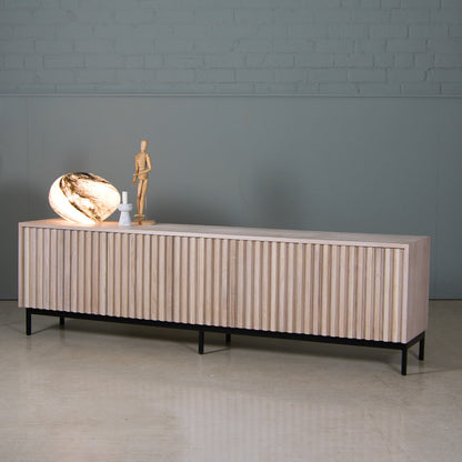 White Oak Cabinet, Fluted