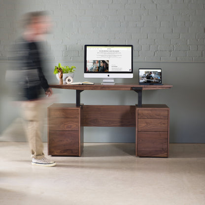 Walnut Sit-Stand Desk, Hale