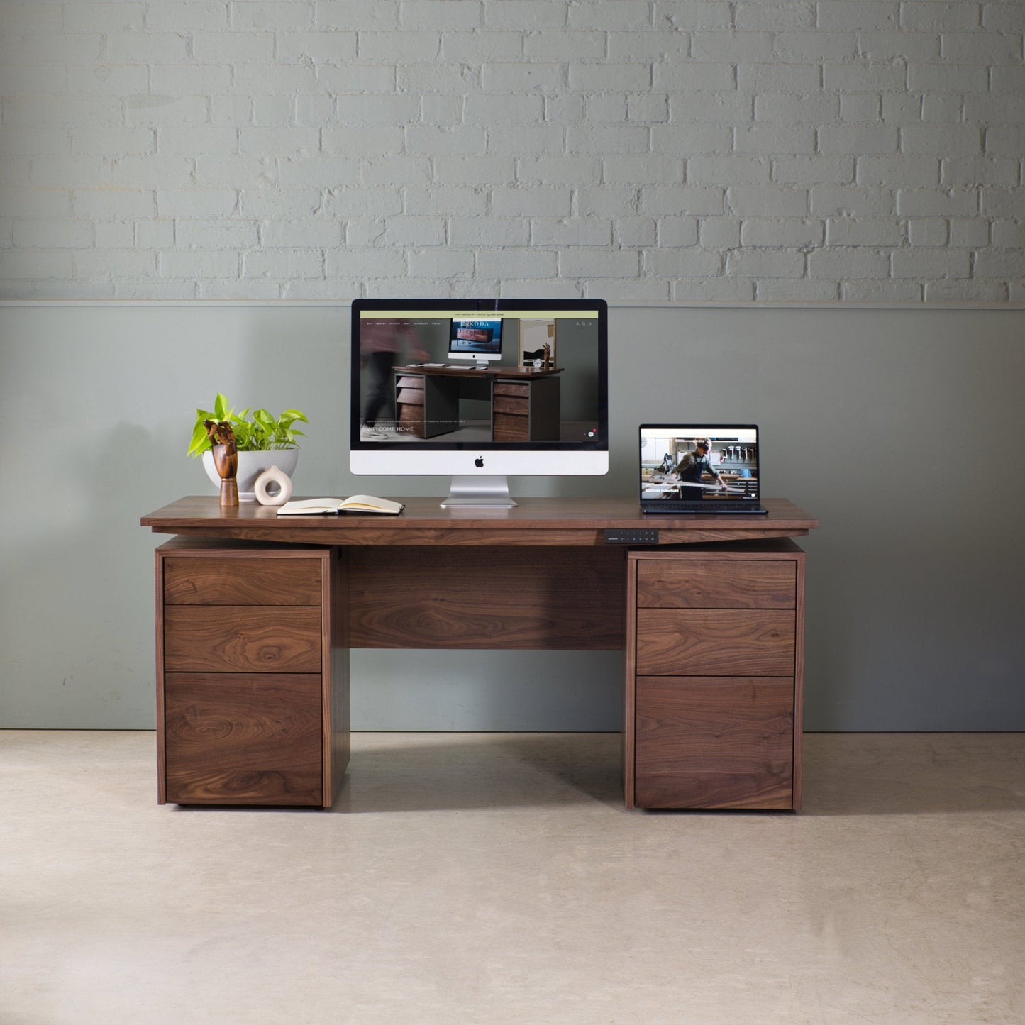 Walnut Sit-Stand Desk, Hale