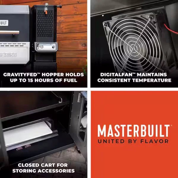 1150 Gravity Fed Charcoal BBQ Grill and Smoker