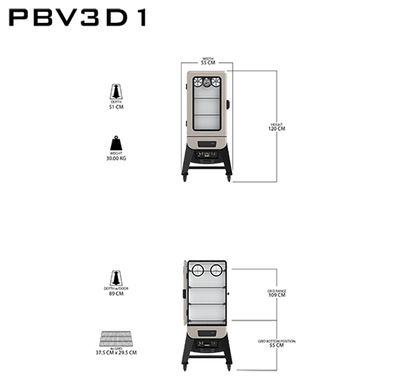 PBV3D1 Digital Electric Vertical Smoker