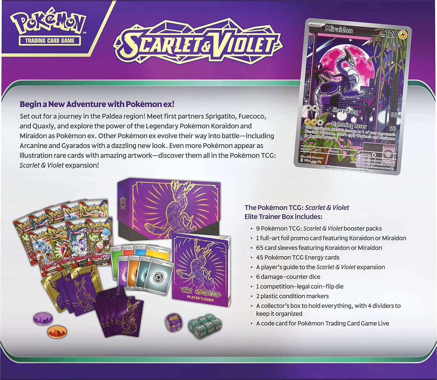 Pokémon TCG: Scarlet & Violet – Base Set Elite Trainer Box (Koraidon / Miraidon)